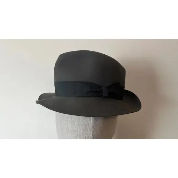 BORSALINO ALLESSANDRIA ITALY BOGART FEDORA FELT HAT - Picture 3 of 7